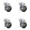 Service Caster 4 Inch Thermoplastic Rubber Wheel Swivel Bolt Hole Caster Set with Brake SCC SCC-BH20S414-TPRB-TLB-4 - alternate 1